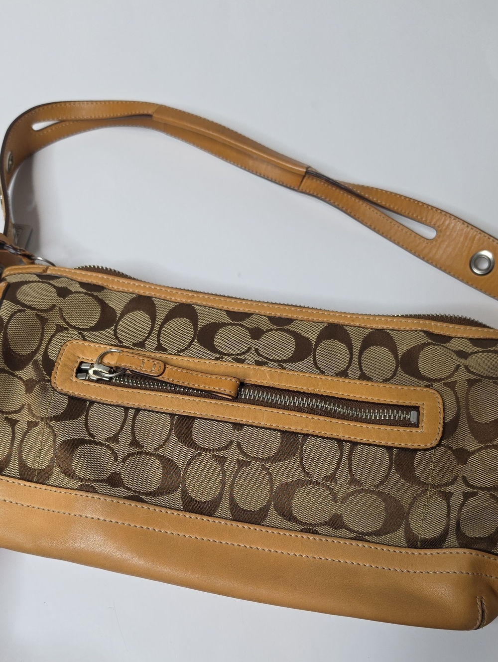 Coach Signature Jacquard Canvas Shoulder Bag